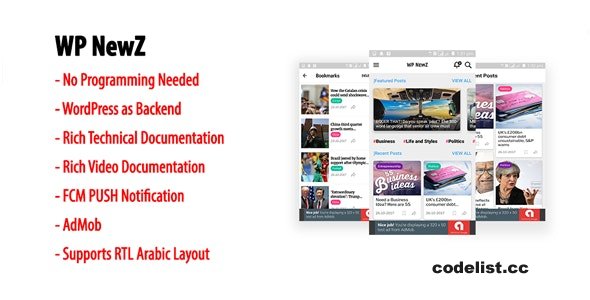 WP NewZ v1.7 - WordPress to Android News App » Premium Scripts, Plugins & Mobile