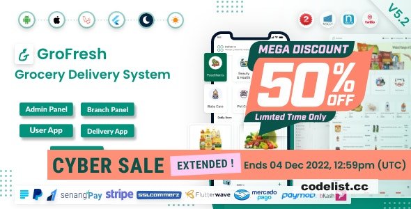GroFresh v5.2 - (Grocery, Pharmacy, eCommerce, Store) App and Web with Laravel Admin Panel + Delivery App - nulled » Premium Scripts, Plugins & Mobile