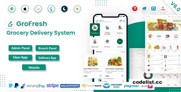 GroFresh v7.5 - (Grocery, Pharmacy, eCommerce, Store) App and Web with Laravel Admin Panel + Delivery App - nulled » Premium Scripts, Plugins & Mobile