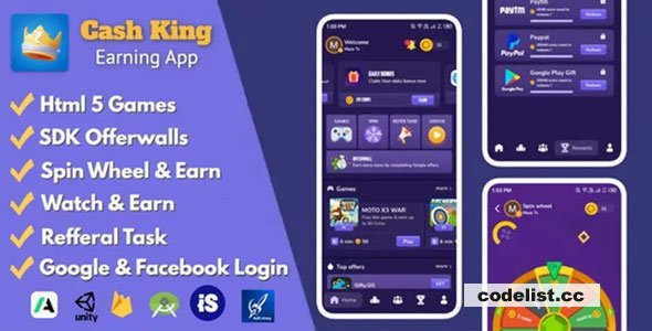Cash King v3.0 - Android Earning App With Admin Panel » Premium Scripts, Plugins & Mobile