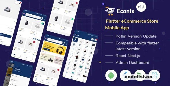Econix v1.1 - Flutter eCommerce Store Mobile App + React Node Admin Dashboard &raquo; Premium Scripts, Plugins &amp; Mobile