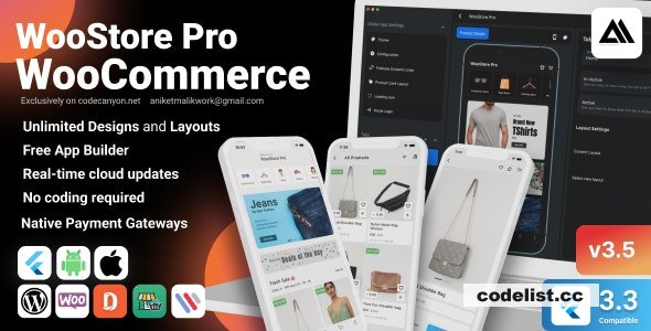 WooStore Pro WooCommerce v3.5.0 - Flutter Full App E-commerce with Multi vendor marketplace support - nulled » Premium Scripts, Plugins & Mobile