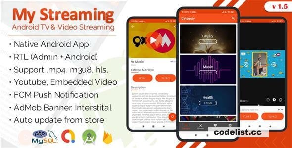My Streaming Android App with Admin Panel (Android 11 Support) v1.5 » Premium Scripts, Plugins & Mobile