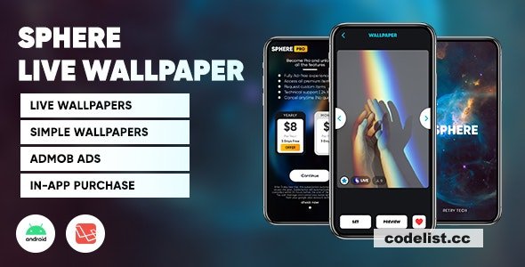 Sphere 1.0.1 - Live Wallpaper App | Android Wallpaper app with admin panel (Laravel) » Premium Scripts, Plugins & Mobile