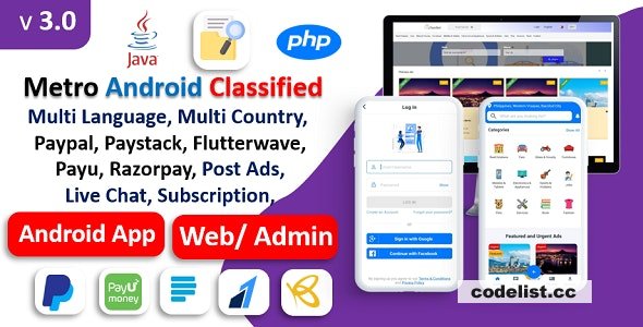 Metro Android Classified App v3.0 » Premium Scripts, Plugins & Mobile