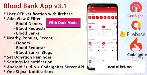 Blood Bank App With Admin Panel & Material Design v3.3.1 » Premium Scripts, Plugins & Mobile