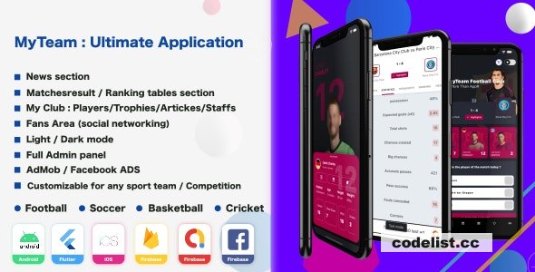 My Team v3.0 - Soccer - Football - Cricket - Sport Application » Premium Scripts, Plugins & Mobile