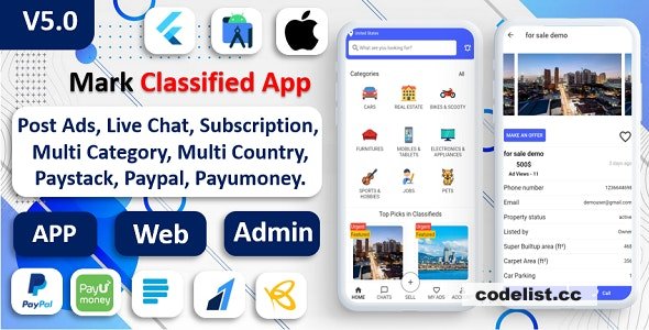 Mark Classified App v5.0 - Classified App Multi Payment Gateways Integrated &raquo; Premium Scripts, Plugins &amp; Mobile