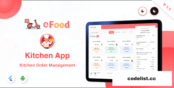 eFood - Kitchen/Chef App v1.1 » Premium Scripts, Plugins & Mobile