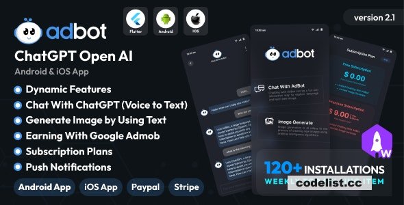 AdBot v3.5.1 - ChatGPT Open AI Android and iOS App &raquo; Premium Scripts, Plugins &amp; Mobile
