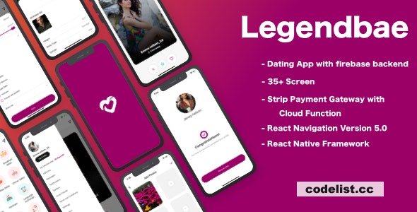 Legendbae v1.0 - React Native Social Dating App » Premium Scripts, Plugins & Mobile