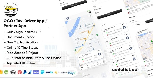 OGO v1.0 - Taxi Driver App / Partner App » Premium Scripts, Plugins & Mobile