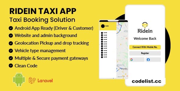 RideIn Taxi App v2.9 - Android Taxi Booking App With Admin Panel » Premium Scripts, Plugins & Mobile