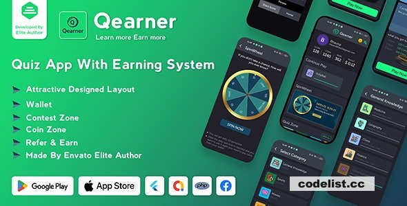 Qearner v2.0.5 ᄄC Quiz App | Android Quiz game with Earning System + Admin panel - nulled » Premium Scripts, Plugins & Mobile