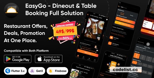 EasyGo v1.0 - Dineout & Table Booking | Restaurant Offers, Deals, Promotion | Dineout Clone Full Solution » Premium Scripts, Plugins & Mobile