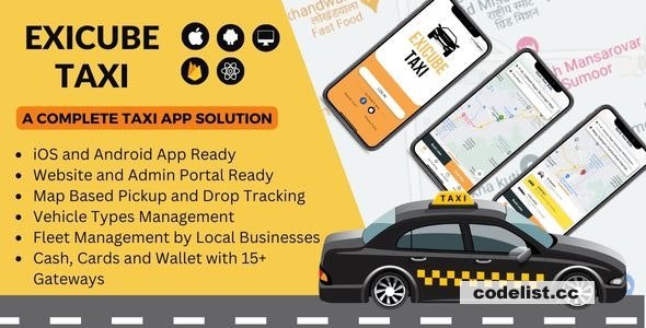 Exicube Taxi App v3.3.0 » Premium Scripts, Plugins & Mobile