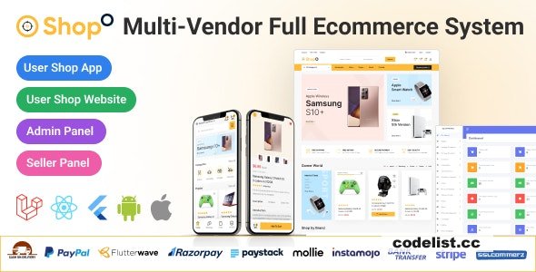 Shopo eCommerce v4.0 - Multivendor eCommerce Flutter App with Admin Panel & Website » Premium Scripts, Plugins & Mobile