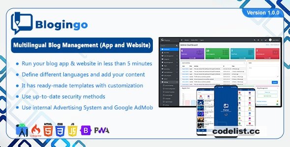 Blogingo v1.0.0 - Multilingual Blog Management (App and Website) » Premium Scripts, Plugins & Mobile