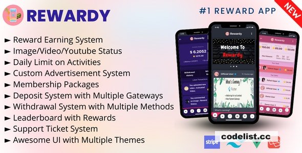 Rewardy v1.2 - Status App with Reward Points + PWA + Backend » Premium Scripts, Plugins & Mobile