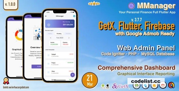 MManager v1.0 - Personal Finance Full Flutter App, with Chart Report | GetX | Web Admin Panel » Premium Scripts, Plugins & Mobile