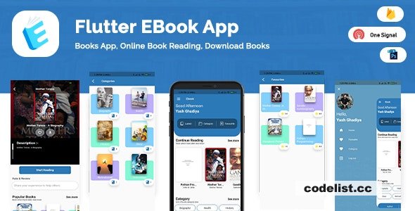 Flutter App - Ebook With Admin Panel v1.3 » Premium Scripts, Plugins & Mobile