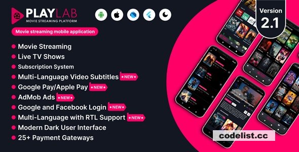 PlayLab v2.6 - Cross Platform on Demand Movie Streaming Mobile Application » Premium Scripts, Plugins & Mobile