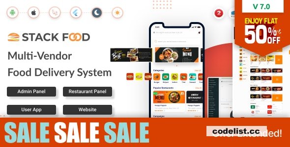 StackFood v7.0 - Multi Restaurant Food Delivery App with Laravel Admin and Restaurant Panel - nulled » Premium Scripts, Plugins & Mobile