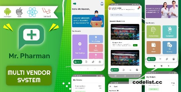 Mr.Pharman - React native multi vendor - pharmacy complete solution - 2 May 2023 » Premium Scripts, Plugins & Mobile