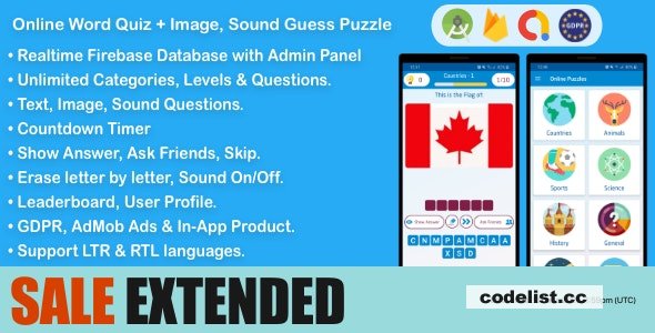 Online Word Quiz + Image Guess + Sound Guess Puzzle Game for Android v2.7 » Premium Scripts, Plugins & Mobile