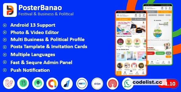 Poster Banao v2.0 - Poster Maker ,Festival & Business & Political , AdBanao Clone Poster Maker App - nulled » Premium Scripts, Plugins & Mobile