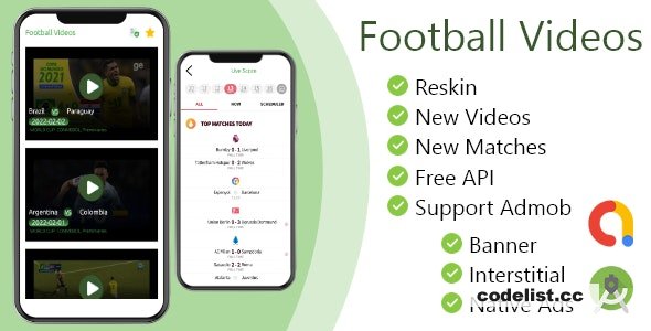 Football Videos ODDs Comparison and Live Score App + Admob v1.6 » Premium Scripts, Plugins & Mobile