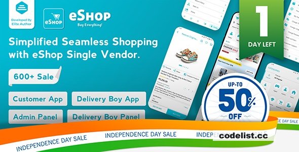 eShop v4.0.5 - eCommerce Single Vendor App | Shopping eCommerce App with Flutter - nulled » Premium Scripts, Plugins & Mobile