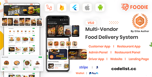 Foodie v5.2.1 - UberEats Clone - Food Delivery App - Multiple Restaurant Food Delivery Flutter App » Premium Scripts, Plugins & Mobile