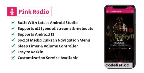 Pink Radio - Simple yet powerful Radio Player for Android » Premium Scripts, Plugins & Mobile