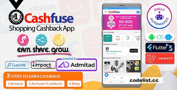 Cashfuse v2.0 - Affiliate Marketing, Price Comparison, Coupons and Cashback App » Premium Scripts, Plugins & Mobile