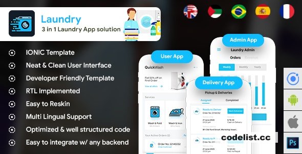 Quickwash v2.8 - 6 App Template - Laundry Booking App » Premium Scripts, Plugins & Mobile