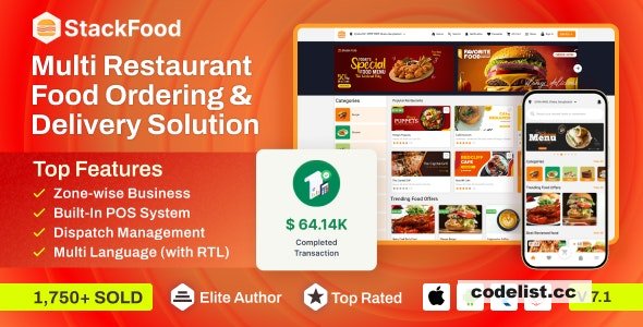 StackFood v8.0 - Multi Restaurant Food Delivery App with Laravel Admin and Restaurant Panel - nulled » Premium Scripts, Plugins & Mobile