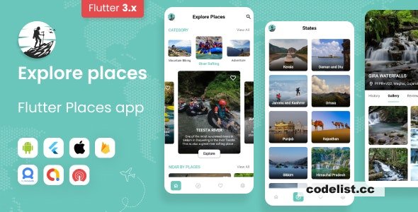 Explore Places - Flutter Places App with Firebase Backend » Premium Scripts, Plugins & Mobile