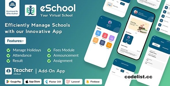 eSchool v2.0.2 - Virtual School Management System Flutter App with Laravel Admin Panel - nulled &raquo; Premium Scripts, Plugins &amp; Mobile