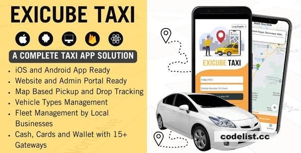 Exicube Taxi App v3.5.0 » Premium Scripts, Plugins & Mobile