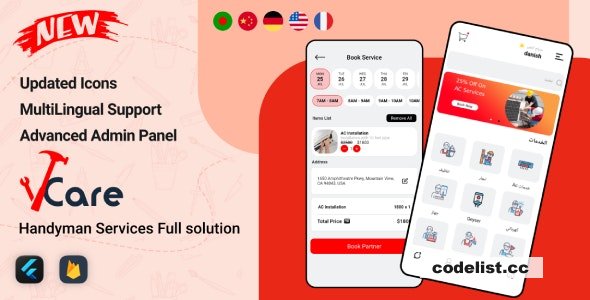 VCare v1.2.0 - Handyman Home Services Complete Solution » Premium Scripts, Plugins & Mobile