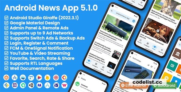 Android News App v5.1.0 » Premium Scripts, Plugins & Mobile
