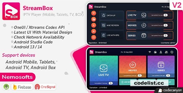 StreamBox v2.3 - IPTV Player (Android Mobile, Tablets, TV, BOX, Chrome Book) » Premium Scripts, Plugins & Mobile