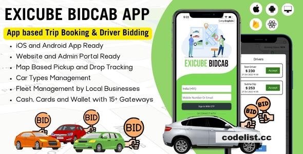 Exicube BidCab App v3.5.0 » Premium Scripts, Plugins & Mobile