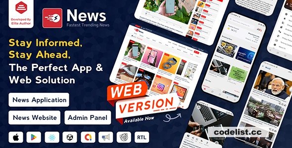 News App and Web v3.1.4 - Flutter News App for Android and IOS App | News Website with Admin panel » Premium Scripts, Plugins & Mobile