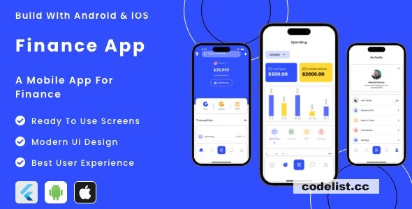 Finance App v1.0 - Flutter Mobile App Template &raquo; Premium Scripts, Plugins &amp; Mobile