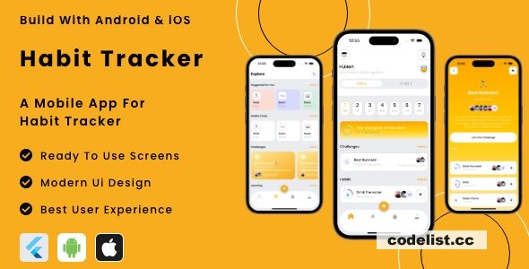 Habit Tracker App v1.0 - Flutter Mobile App Template » Premium Scripts, Plugins & Mobile