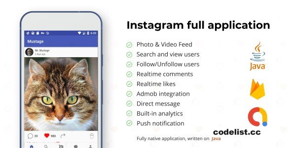 Mustage v3.18 - Instagram Android Full Application + Firebase Web (Photo&Video) » Premium Scripts, Plugins & Mobile