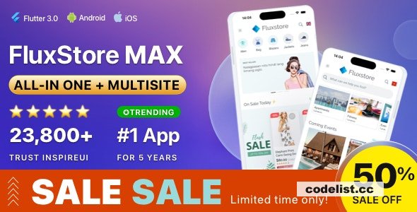FluxStore MAX v3.16.0 - The All-in-One and Multisite E-Commerce Flutter App for Businesses of All Sizes » Premium Scripts, Plugins & Mobile