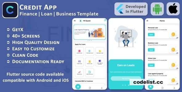 Credit App v1.1 - Finance, Loan, Business - Flutter Mobile UI Template/Kit (Android, iOS) » Premium Scripts, Plugins & Mobile